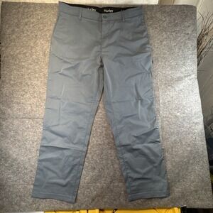 Hurley Tech Pant Blue 40x32 Zip Side Pocket Moisture Wicking Stretch